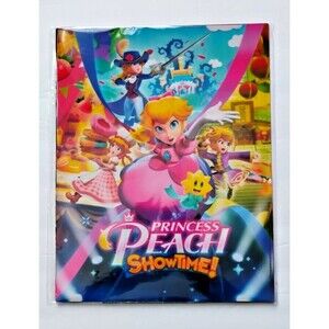 Princess Peach: Showtime! Pocket Plastic Folder Set of 3 NEW Nintendo Reward [FL